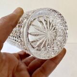 5 vintage glasses with a diamond point pattern