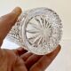5 vintage glasses with a diamond point pattern