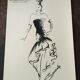 Illustration of press fashion by Guy Laroche, 80s