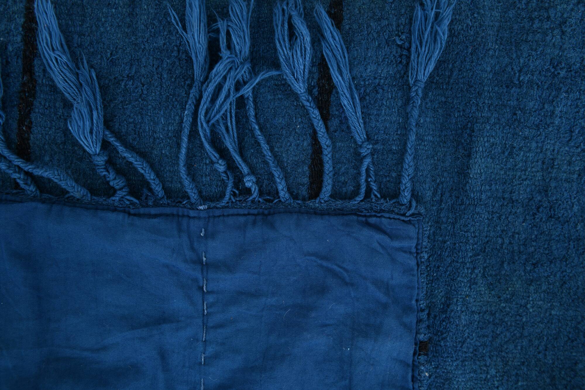 Mid Century Modern Blue Vintage Rug, 147x222Cm