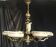 Bronze art deco lustre 6 lights
