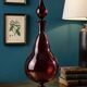 Large Empoli red blown glass carafe / Genie Bottle