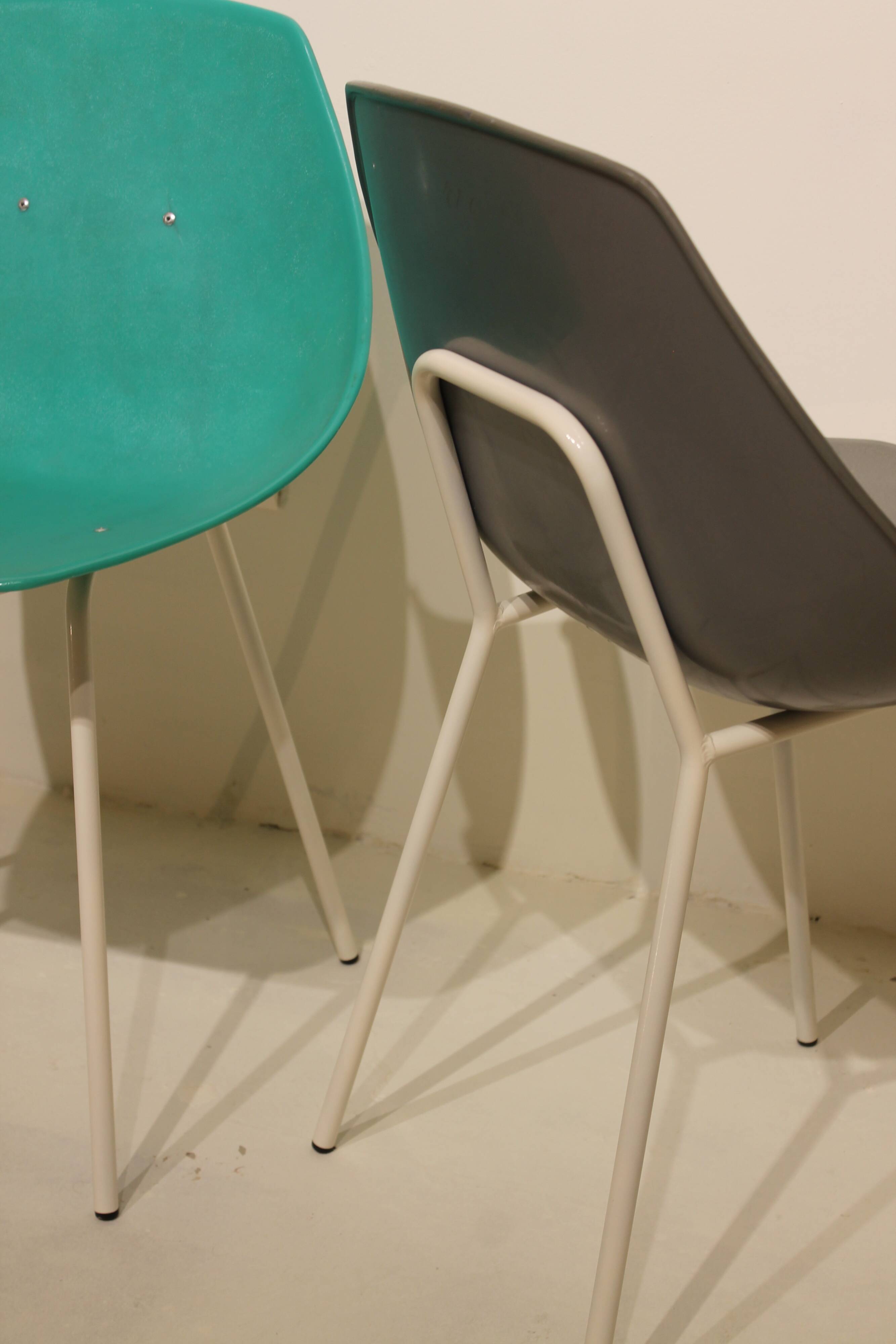 2 vintage chairs by Pierre Guariche for Meurop