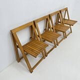 Ensemble de 4 chaises pliantes Aldo Jacober pour Alberto Bazzani, années 1960