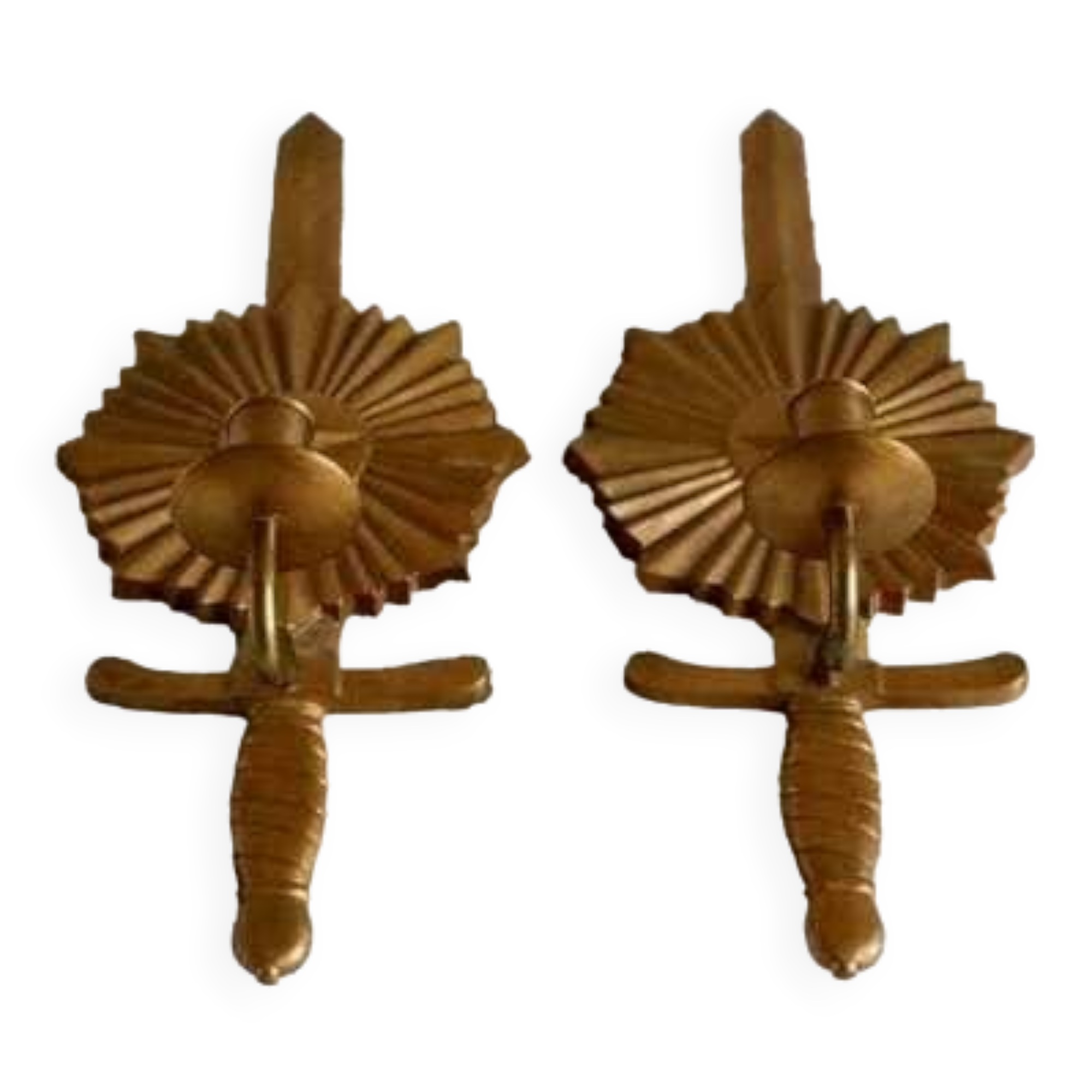 Vintage Bronze Wall Lights "North Star Knife"