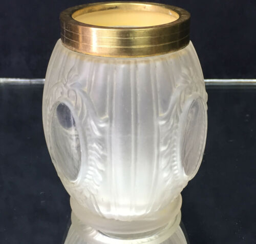 Old glass vase and Louis XVI-style brass ring