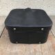 Black leather hat box