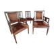Ensemble Arts & Crafts 1900-1925 – 2 armchairs and 2 solid wood chairs