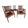 Ensemble Arts & Crafts 1900-1925 – 2 armchairs and 2 solid wood chairs