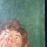 "portrait of man" oil on canvas signed mantovani 1918