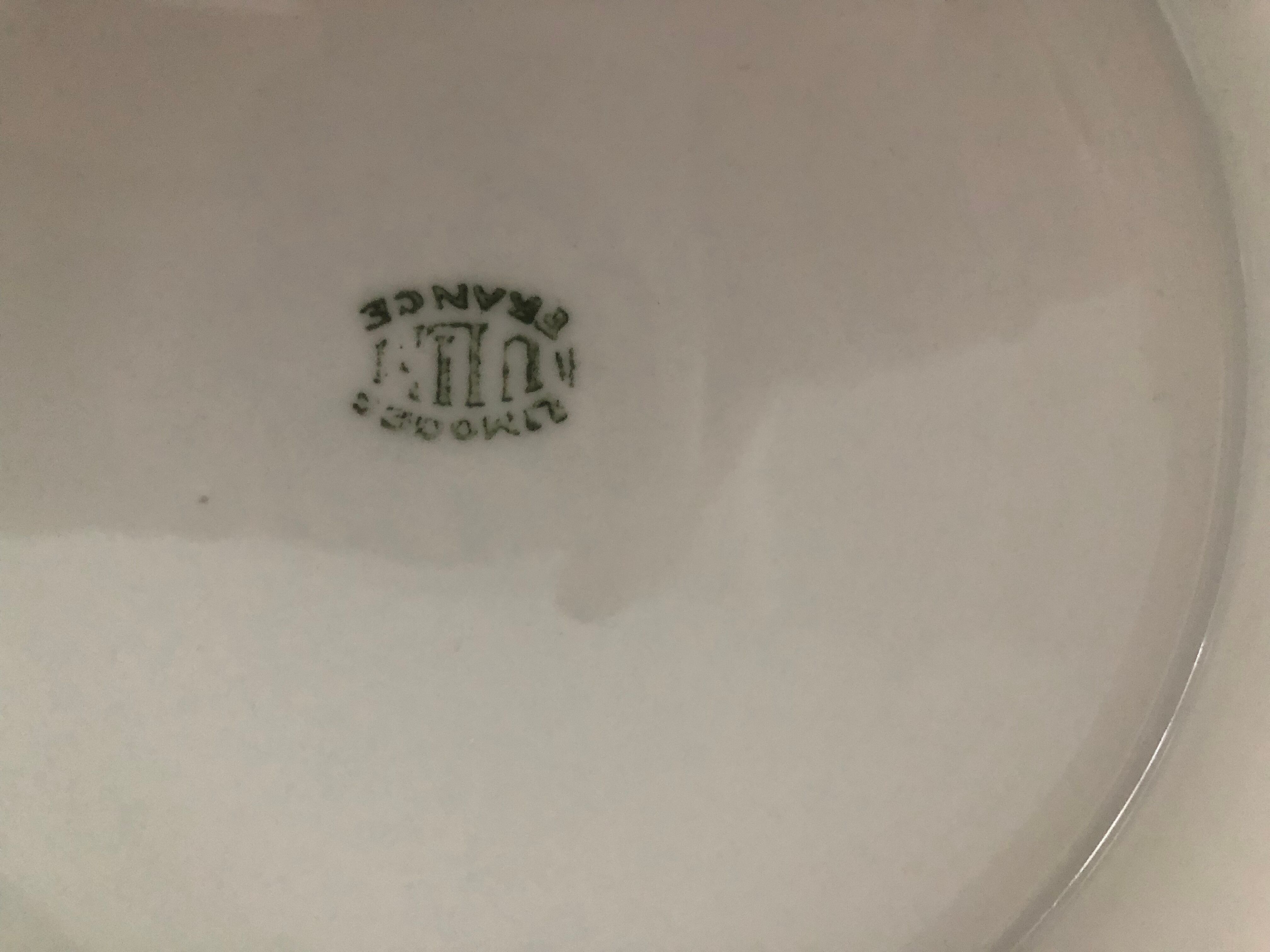 7 dishes Vintage Limoges porcelain pink and gold floral motifs