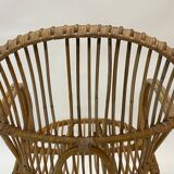 Vintage rattan chair by Dirk van Sliedregt Rohe Noordwolde 1960 from the Netherlands