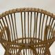 Fauteuil en rotin vintage par Dirk van Sliedregt Rohe Noordwolde 1960 des Pays-Bas