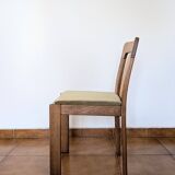 Vintage mahogany chairs – sage green velvet – German design