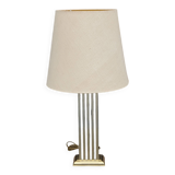 Hollywood Regency style Le Dauphin lamp from the 70s/80s in gilded brass and silver metal