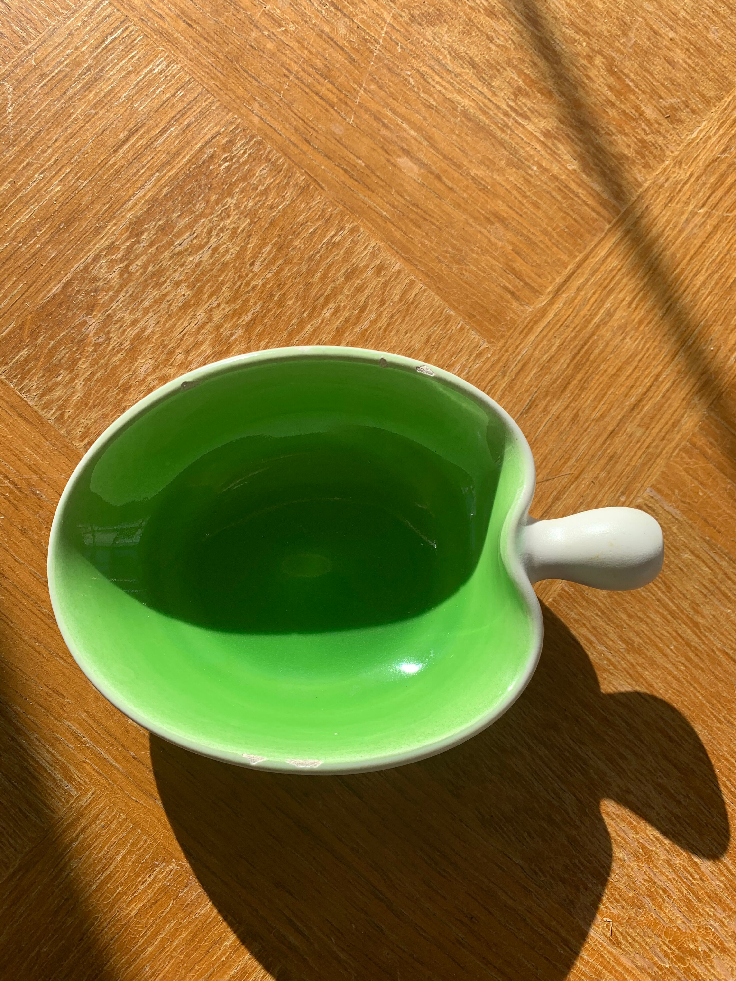 Vintage vallauris enamelled ceramic apple cup