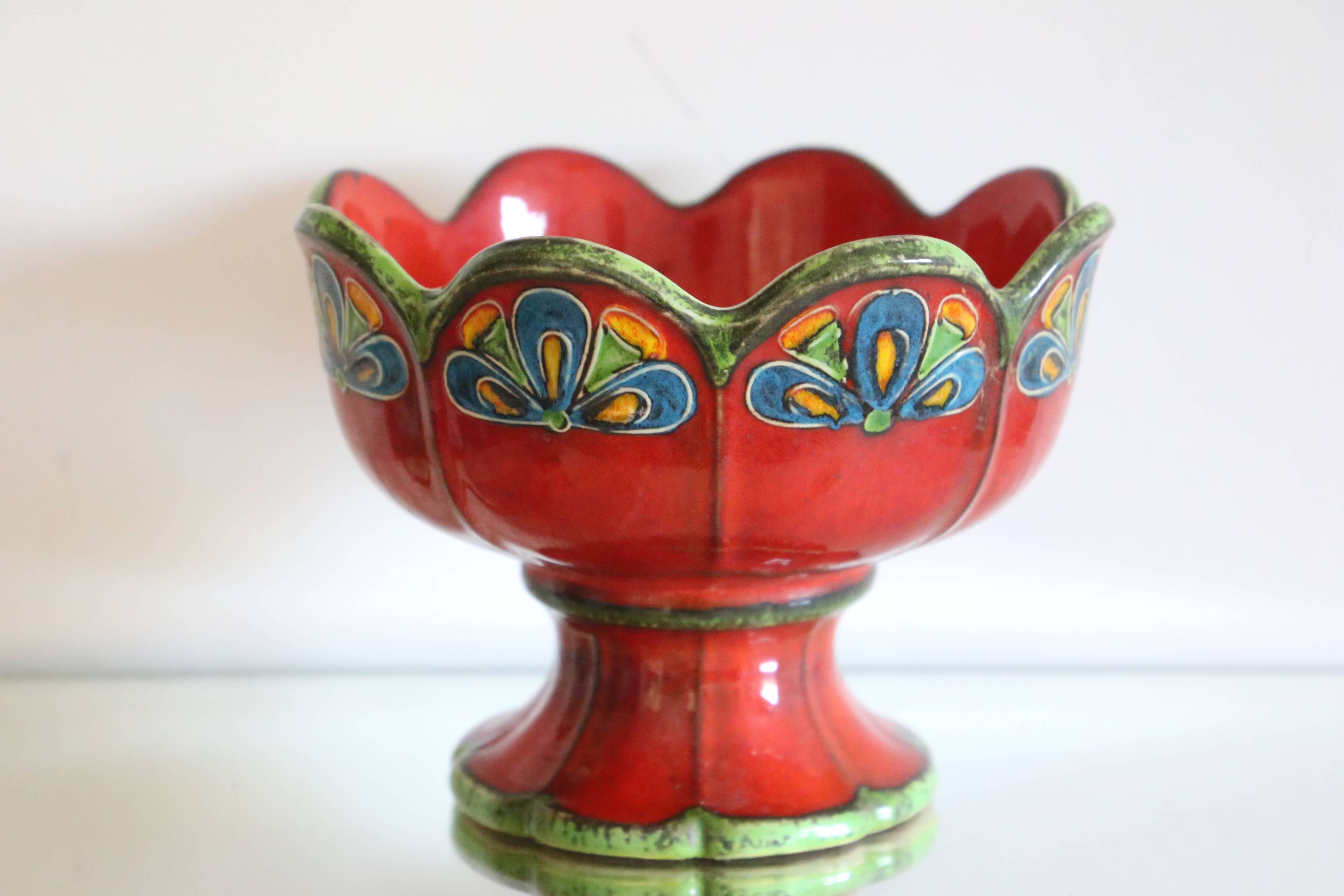 Coupe sur pied, pan keramik, allemand