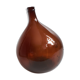 Demijohn 10L round dark brown blown glass