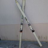 Former 1960s wooden ski pair - Cabanon