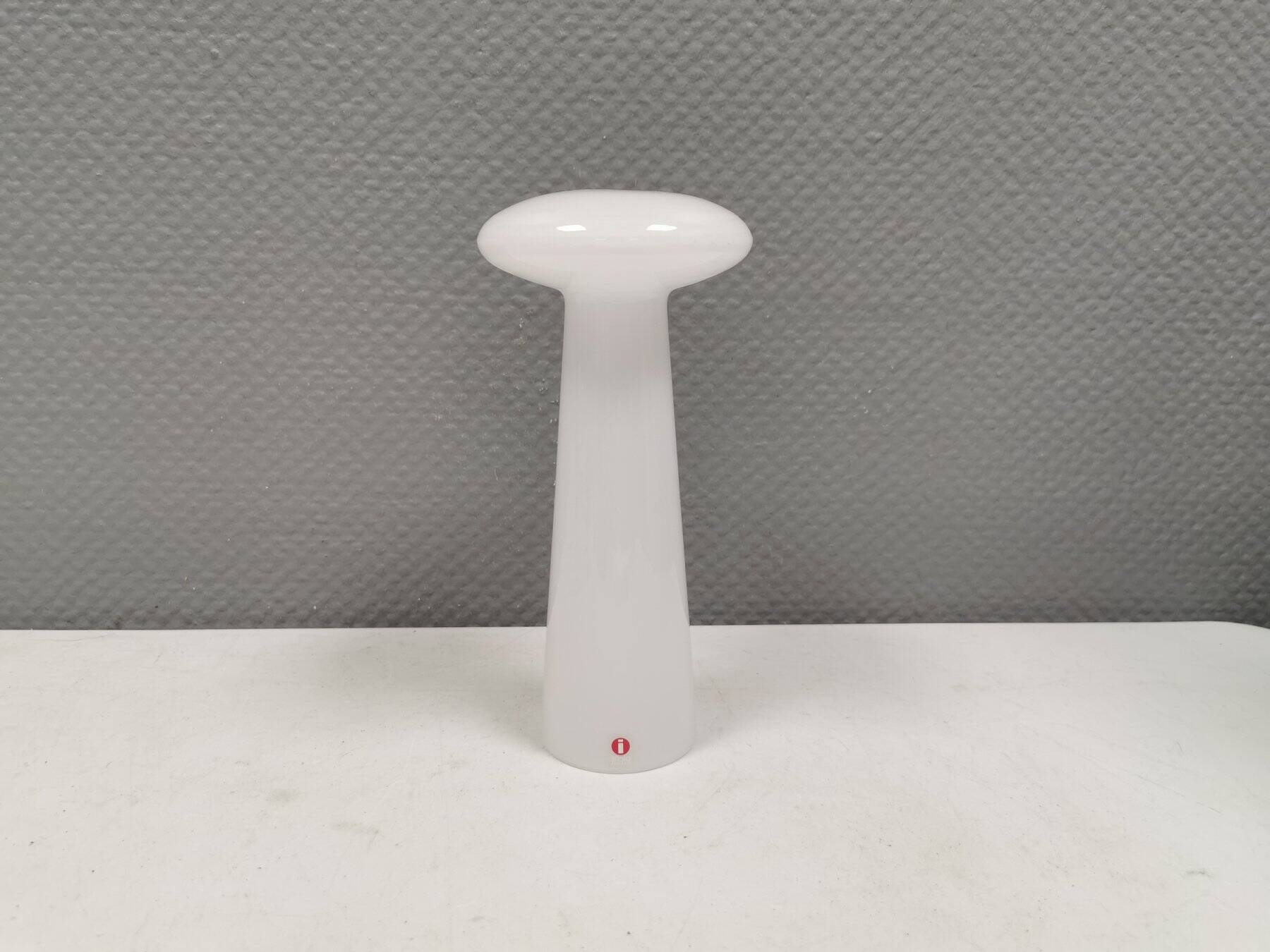 Candlestick in opal glass by Harri Koskinen for Iittala Finland 1996