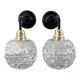 Pair of chiseled glass wall sconces