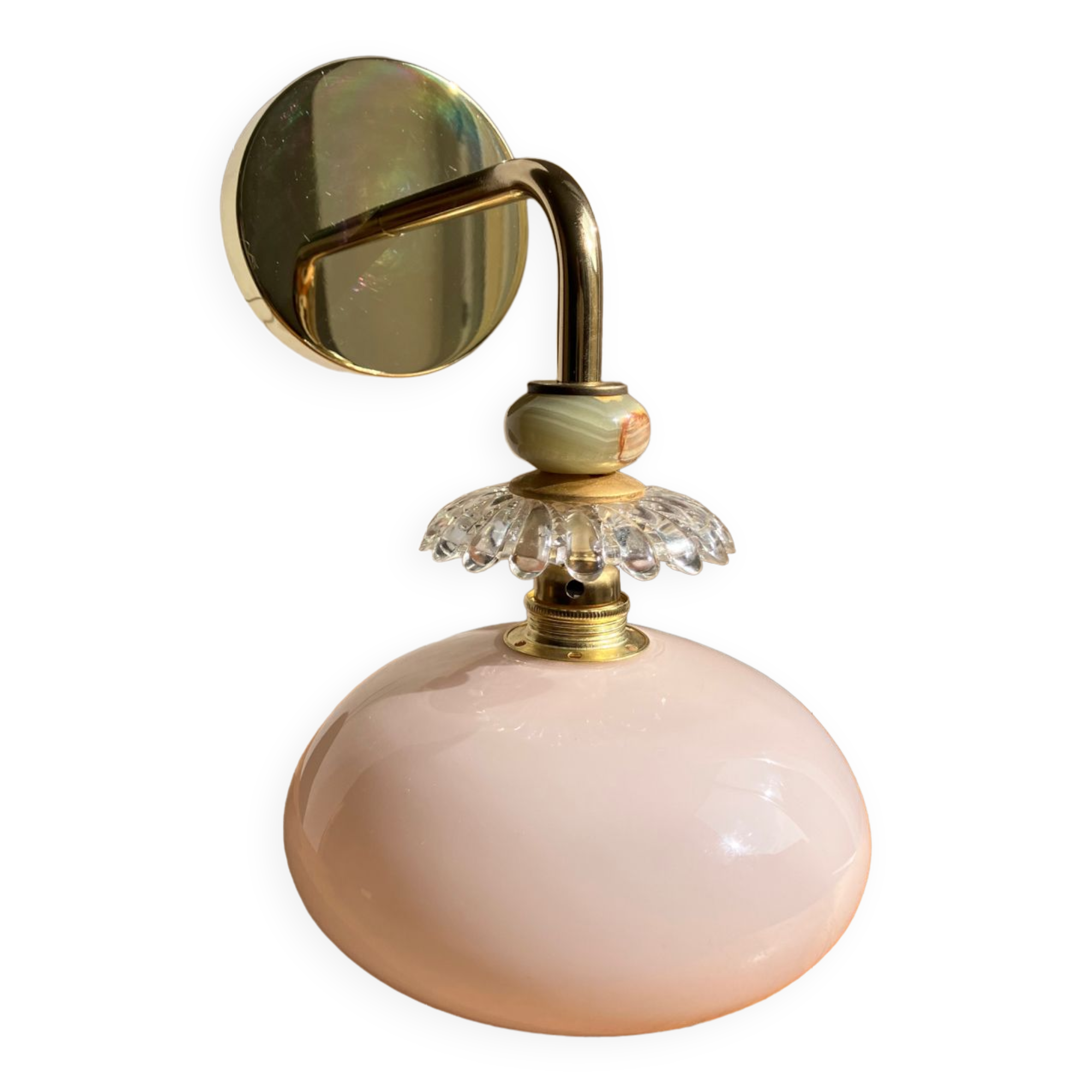 Vintage opaline wall light