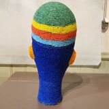 African beaded head
