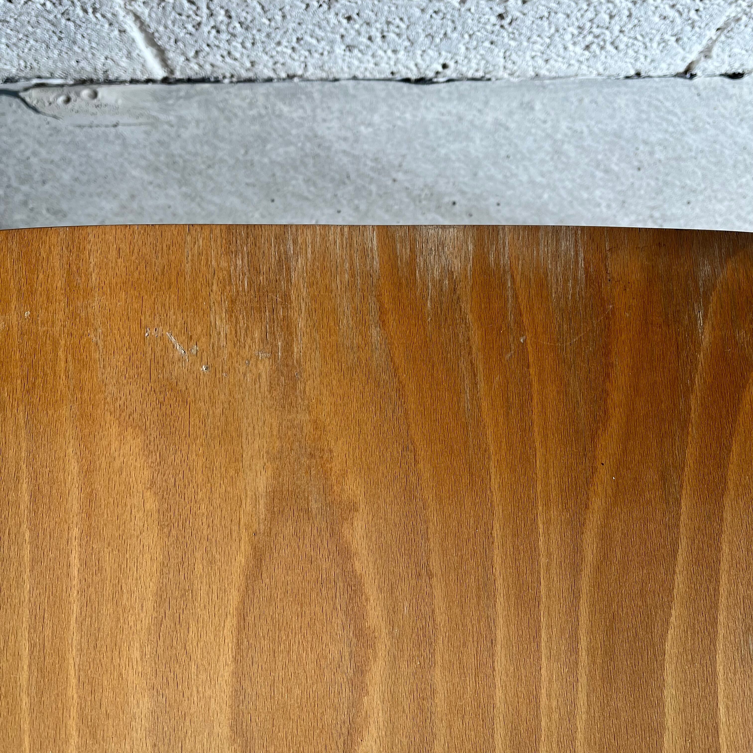 Pair of armchairs blond wood molded 80s