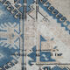 Tapis turc oushak bleu 105 x 175 cm
