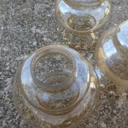 Lot de 6 globes en verre ambré