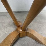 Art deco mirror pedestal table in walnut 1930