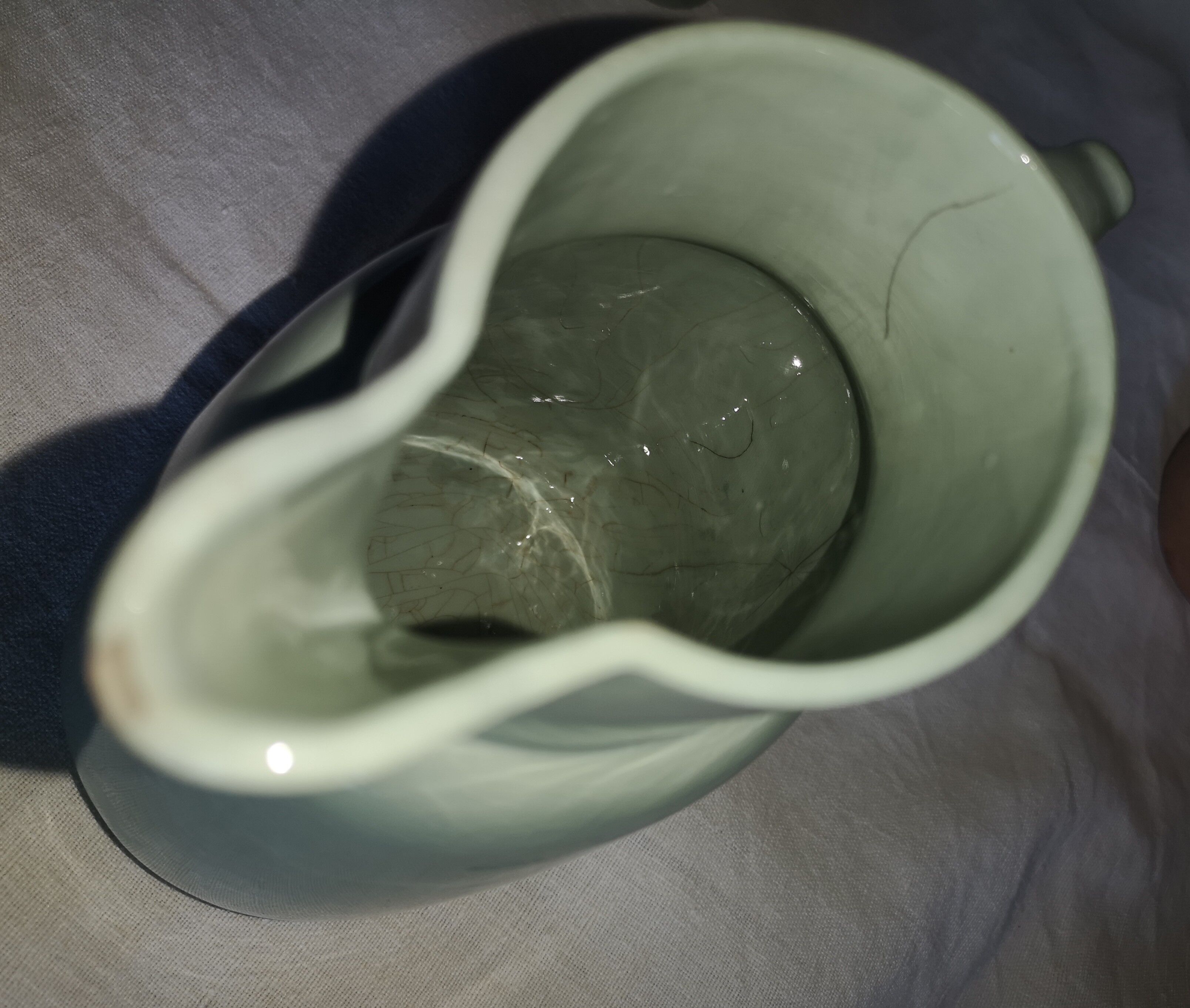 Théière années 50 bleu céladon