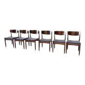 Ensemble de six chaises de salle à manger vintage