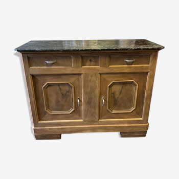 Art Deco raw wood sideboard