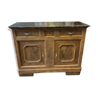 Art Deco raw wood sideboard