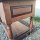 Antique solid wood side table with drawer