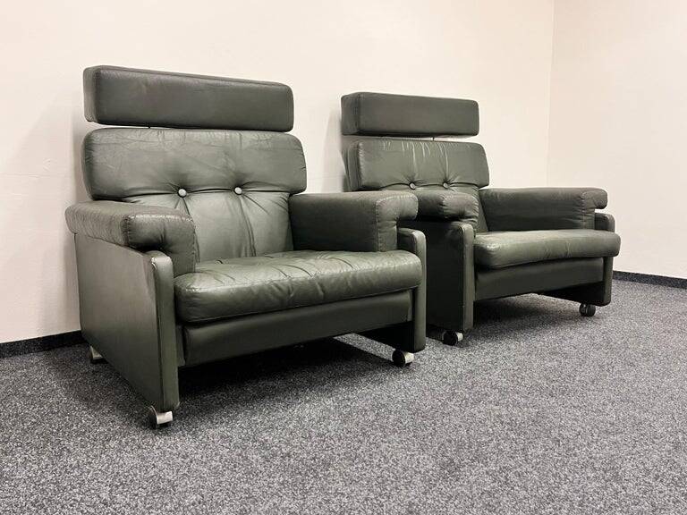 Design Mid-Century leatherette Armchairs by Arch. Spicka, around 1970s