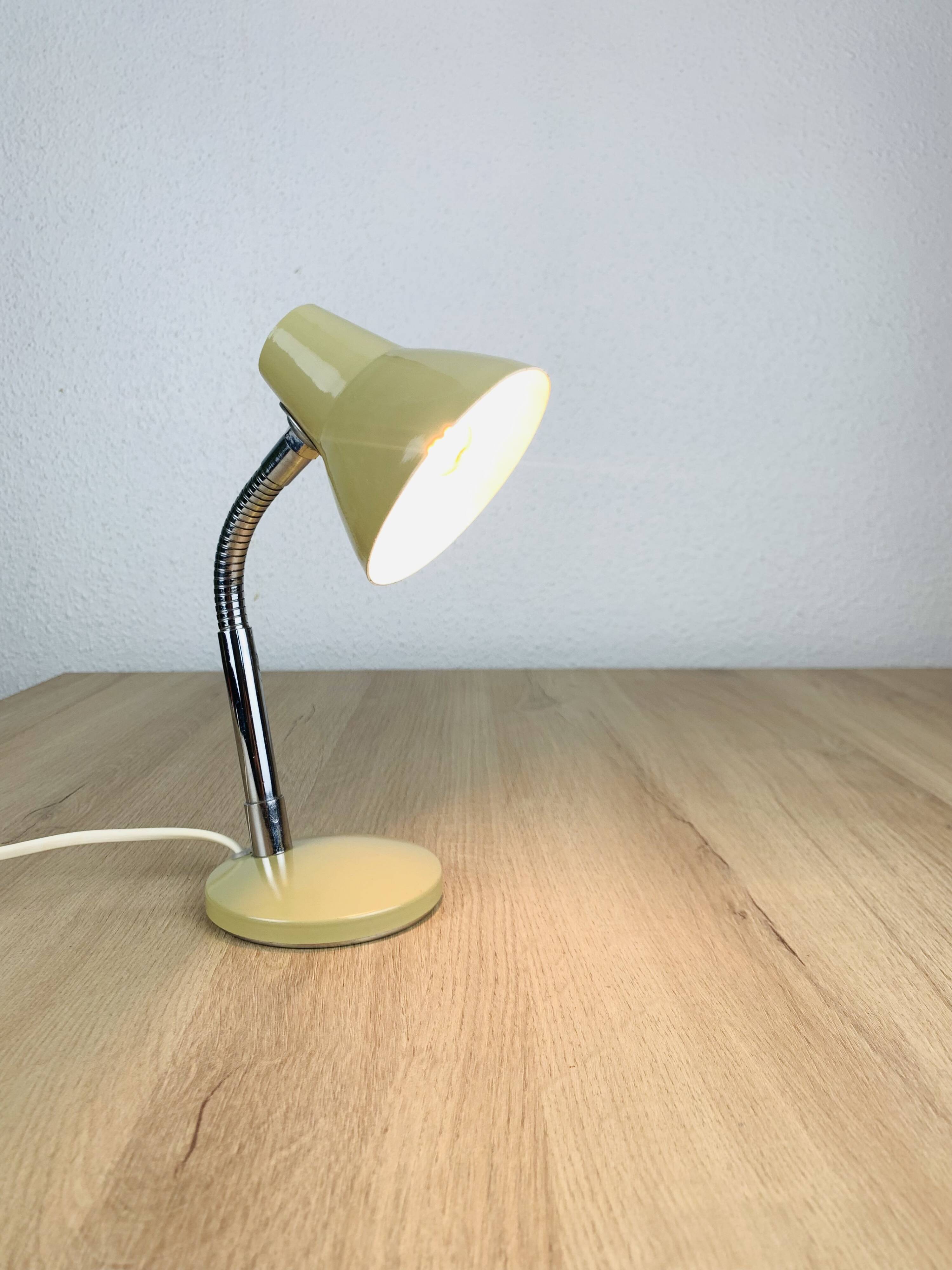 Beige metal cocotte lamp, desk or wall light, 1960s
