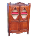 Library in solid oak and walnut, late 19th century
