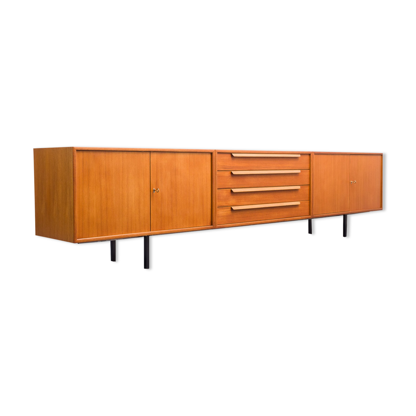 Enfilade 60s, teak, restored, 300cm