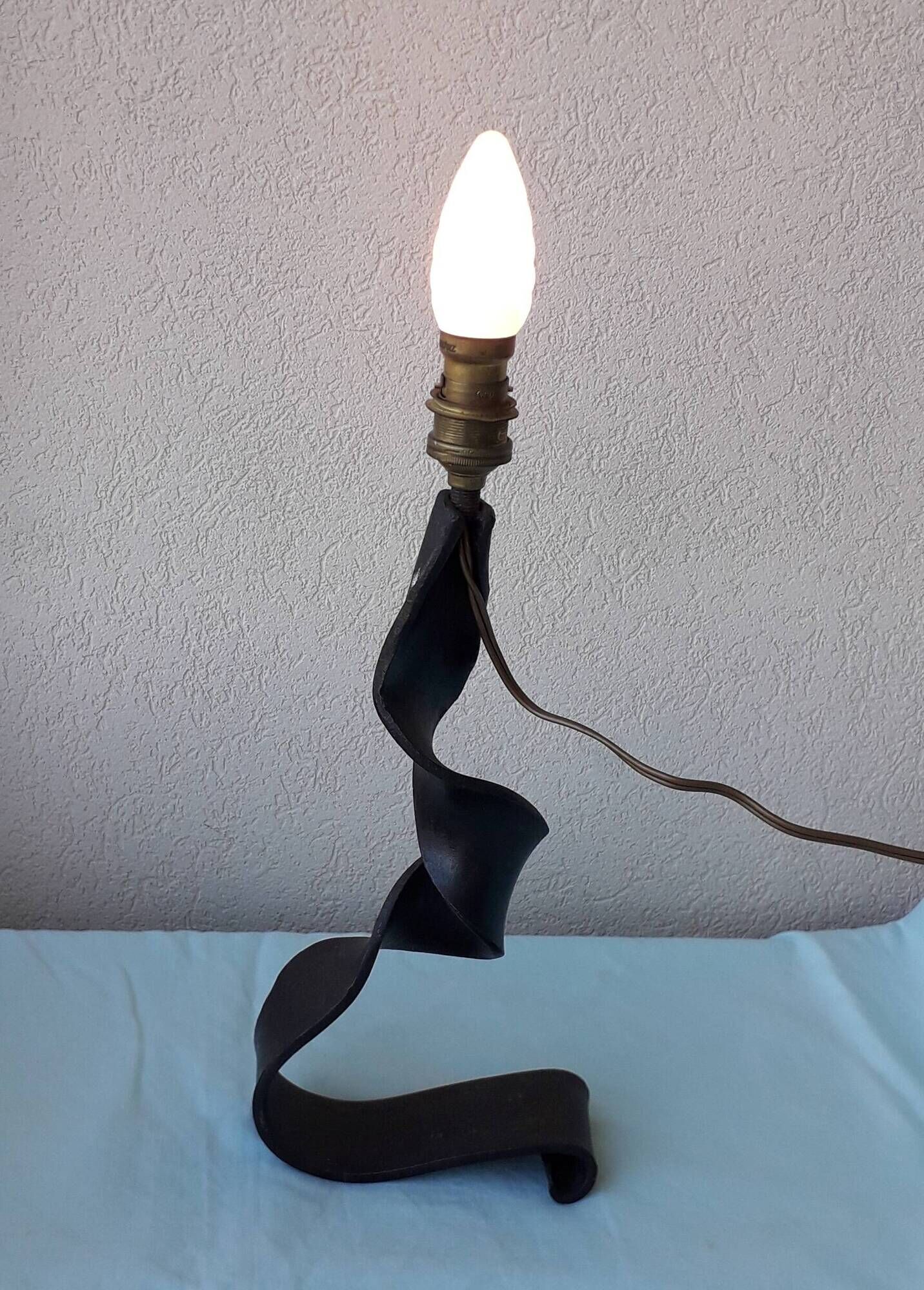 Wrought iron lamp base