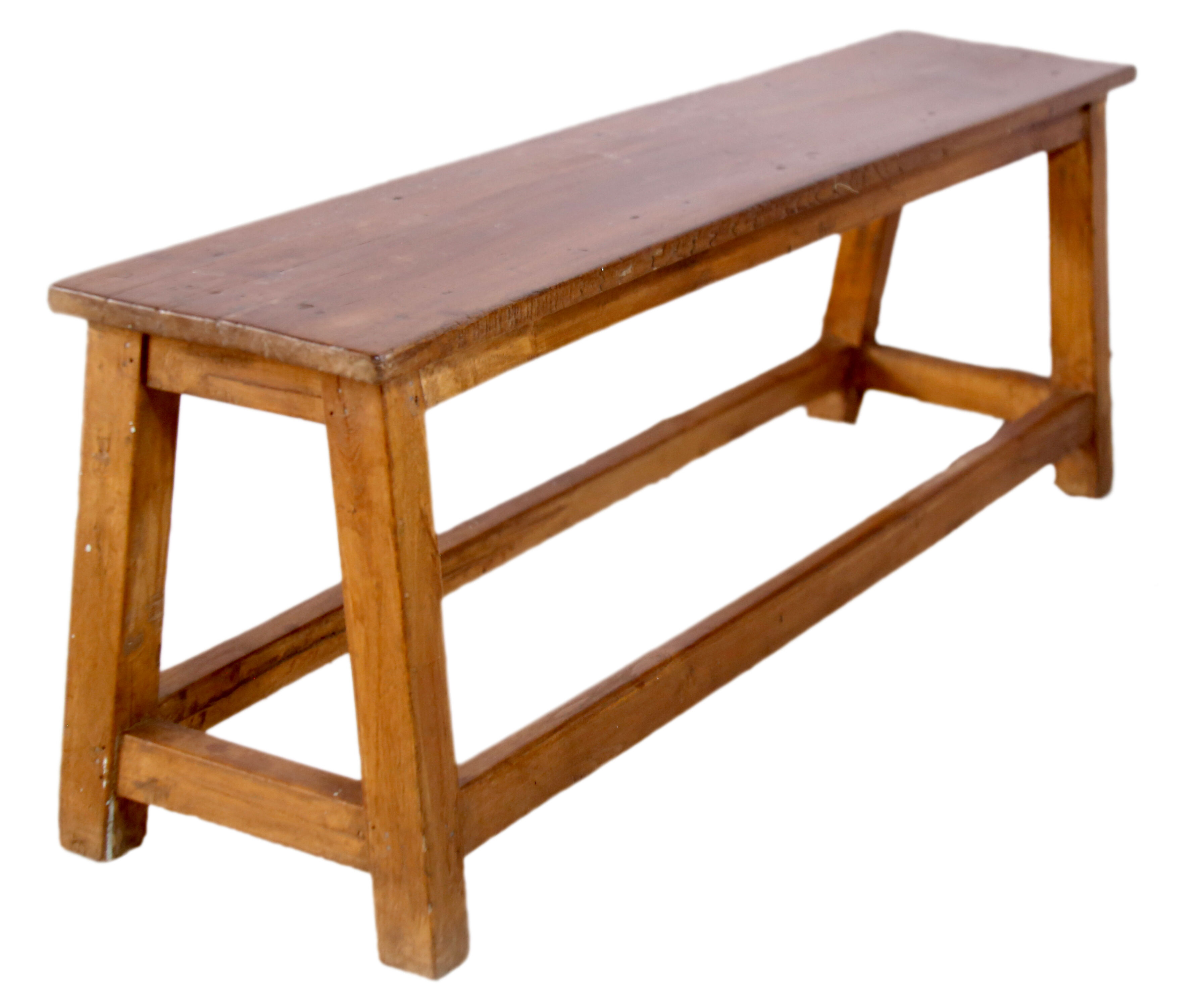 Ancient Burmese teak bench