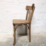 Antique curved wooden bistro chair