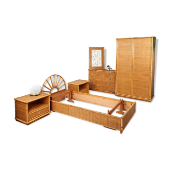 Vintage bamboo bedroom, Dal vera, wicker