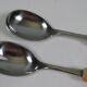 Vintage salad service Solingen in stainless steel and bamboo – Germany
