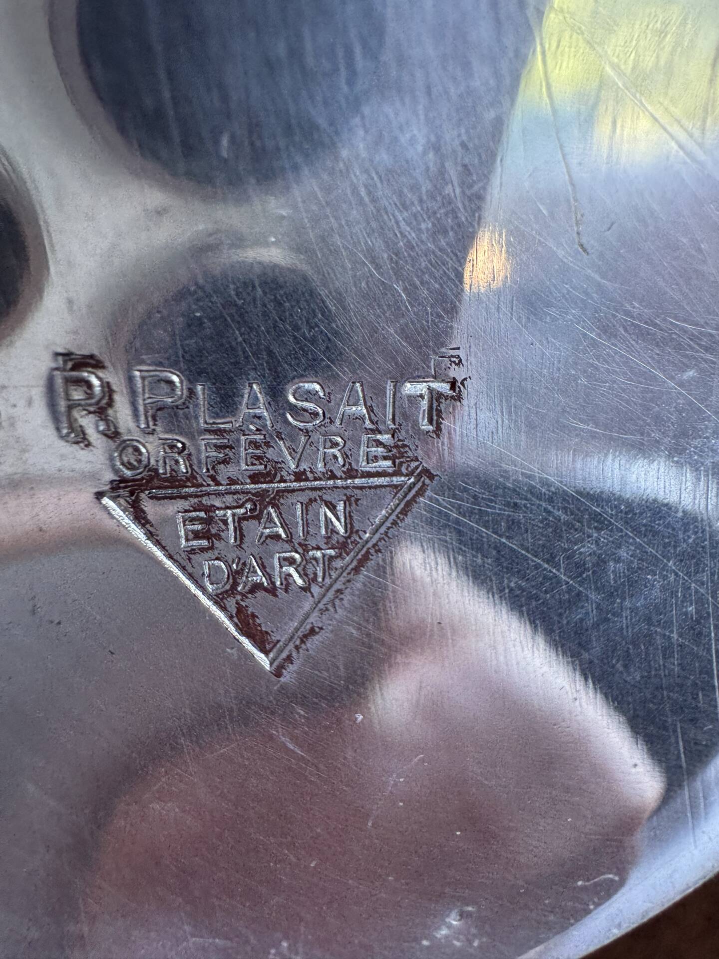 Vase Art déco signé de l’orfèvre P Plasait vers 1930