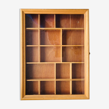 Wooden wall display case