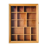Wooden wall display case