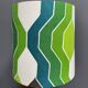 Ceramic table lamp green shade by  Hustadt-leuchten 1970s