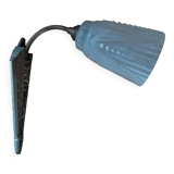 Wall lamp tulip paste glass art deco patinated metal
